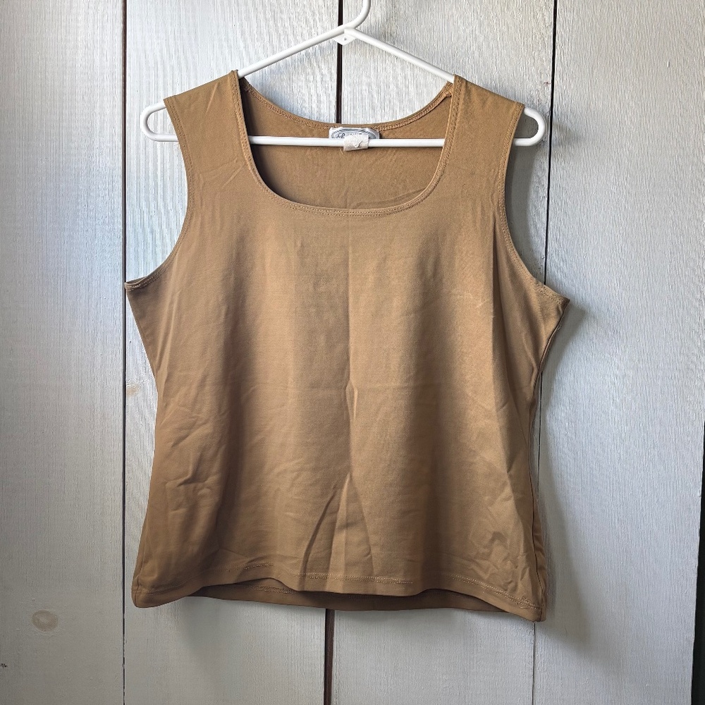 Vintage Pamela Stewart tan tank top